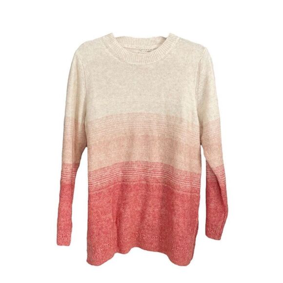 Fat Face Women's Pink Blush Ombre Stripe Sweater Size 10 - Picture 1 of 5
